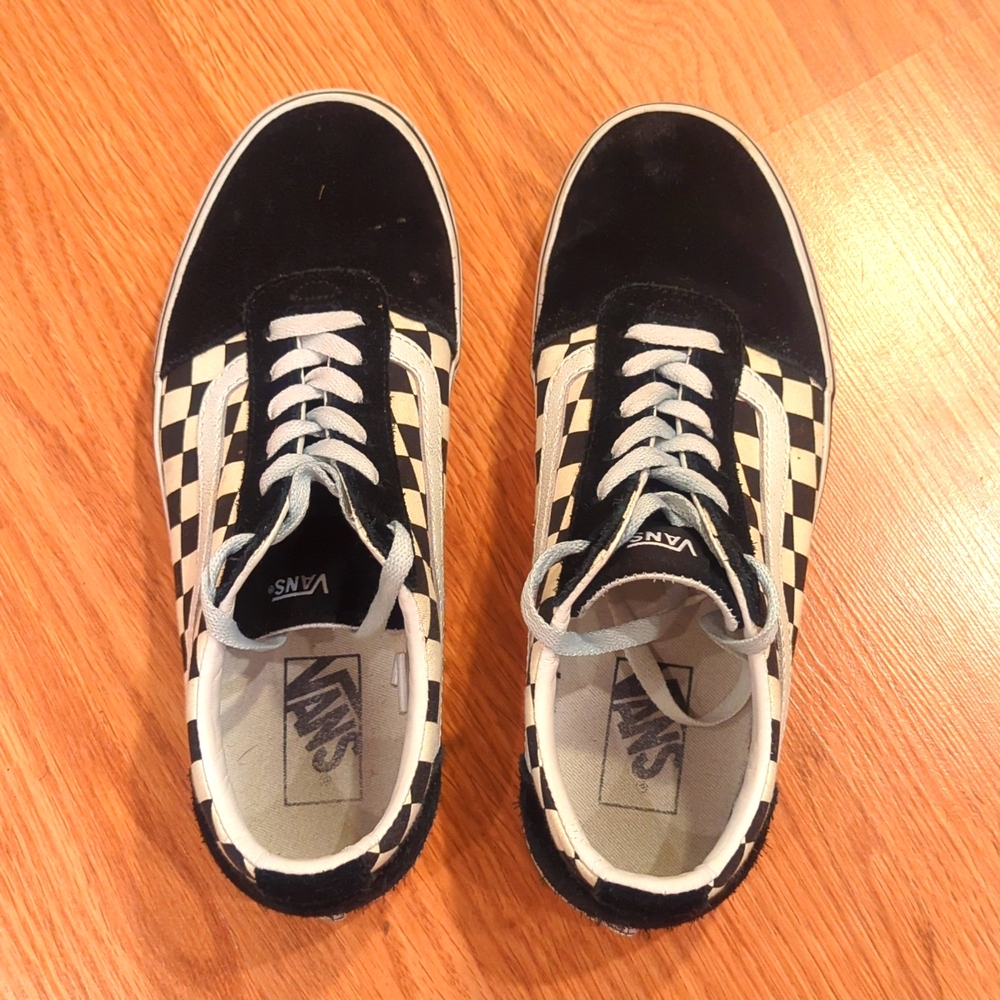 Vans Old Skool Primary Checkerboard Shoes, women's 9